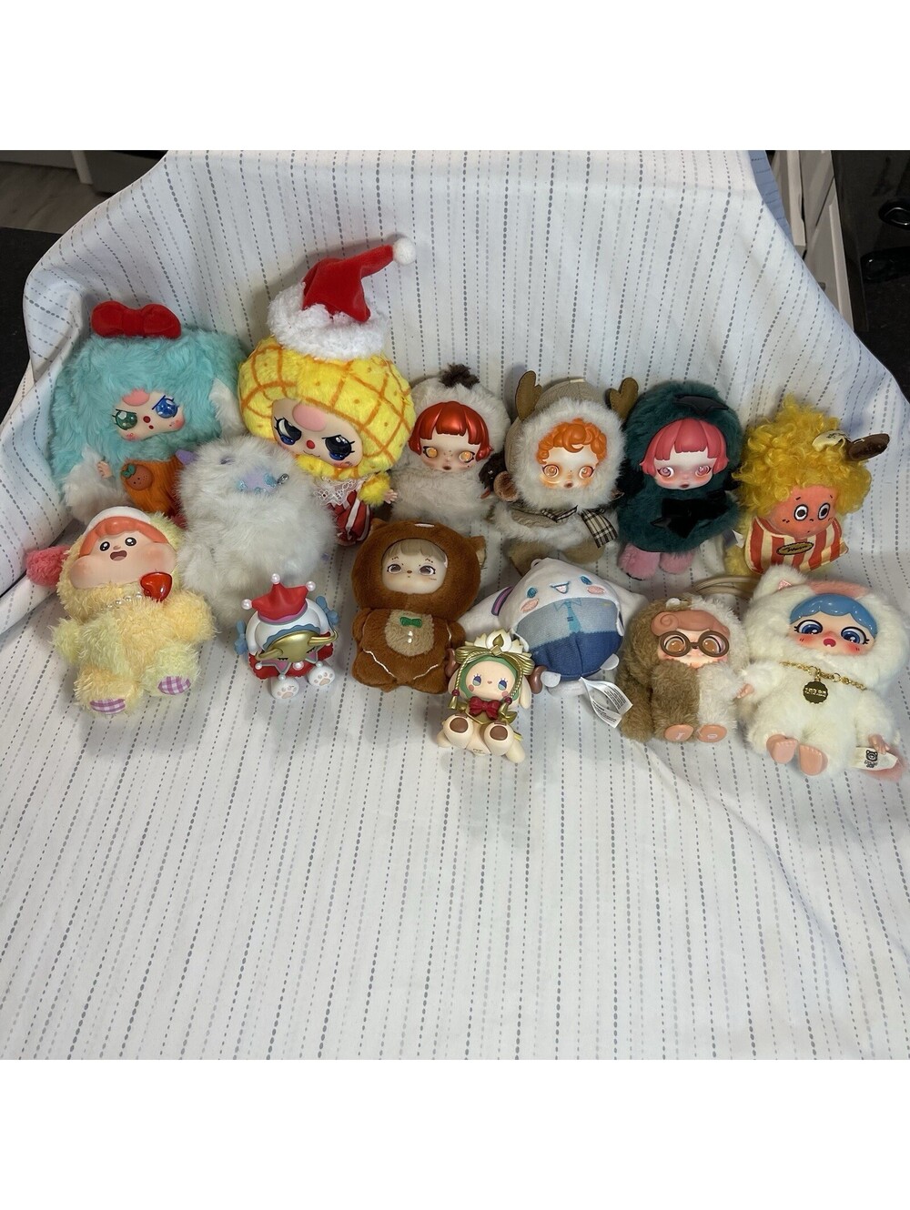 Pop Mart & Designer Plush Keychain Blind Box Lot Of 14 Skullpanda Twinkle Molly